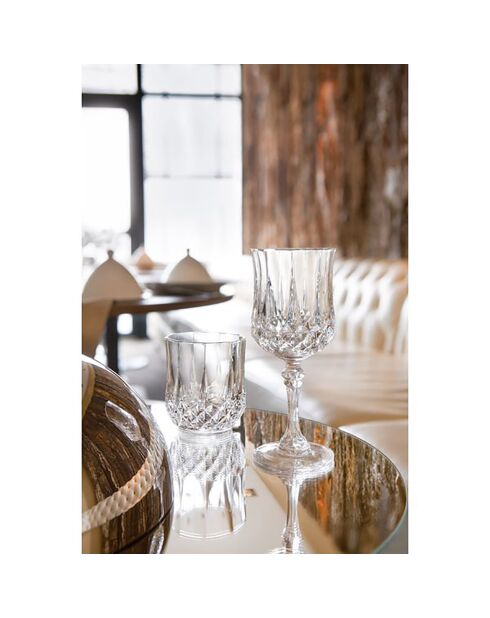 4 Verres bas Longchamp transparents - 32cl