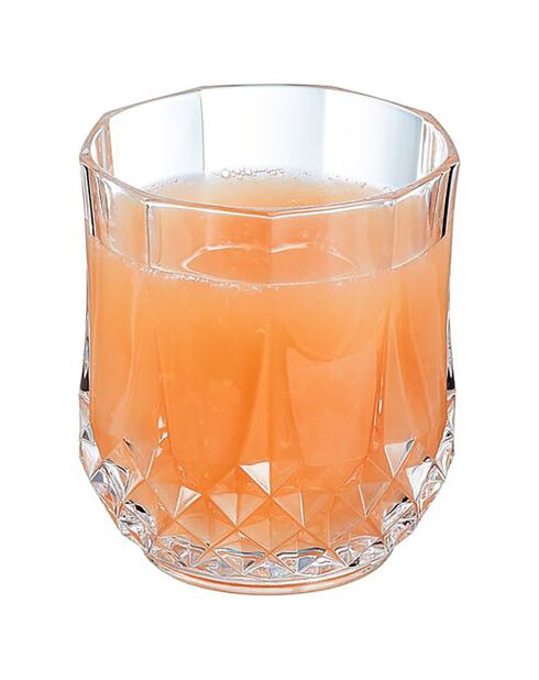 4 Verres bas Longchamp transparents - 32cl