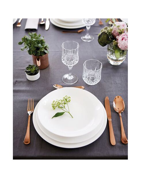 4 Verres bas Longchamp transparents - 32cl