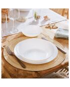 Set de vajilla blanca con amonita - 18 piezas