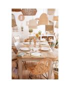 Set de vajilla blanca con amonita - 18 piezas