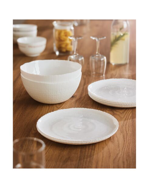 Ammoniet witte dinerset - 18 stuks