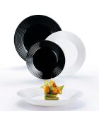 Service de table Harena noir/blanc - 18 pièces