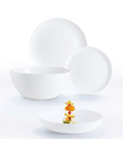 Pampille witte dinerset - 19 stuks