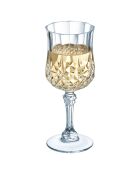 4 Verres à pied Longchamp transparents - 25cl