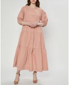 Robe Tiered Bubble vieux rose