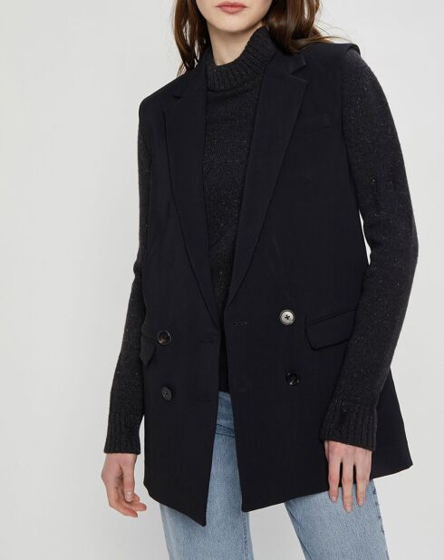 Veste sans manches Double Breasted noire
