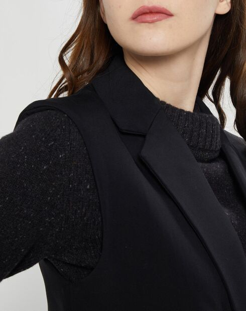 Veste sans manches Double Breasted noire