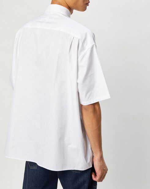 Weißes Hemd mit Illusions-Monogramm