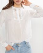Blouse Crochet blanche