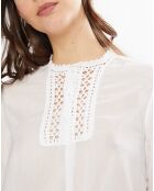 Blouse Crochet blanche