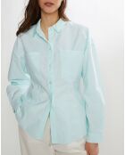Chemise Oxford Avvitata vert d'eau