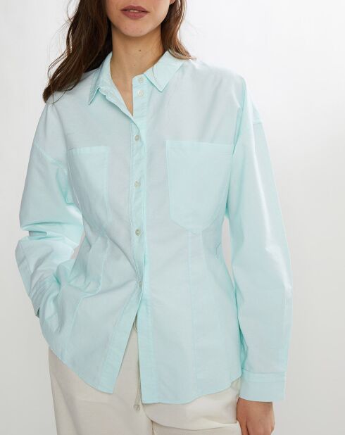 Camicia Oxford verde acqua Avvitata