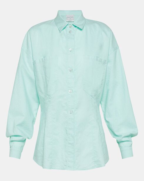 Chemise Oxford Avvitata vert d'eau