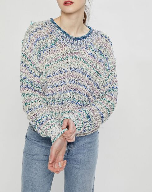 Pull en grosse maille Allen multicolore