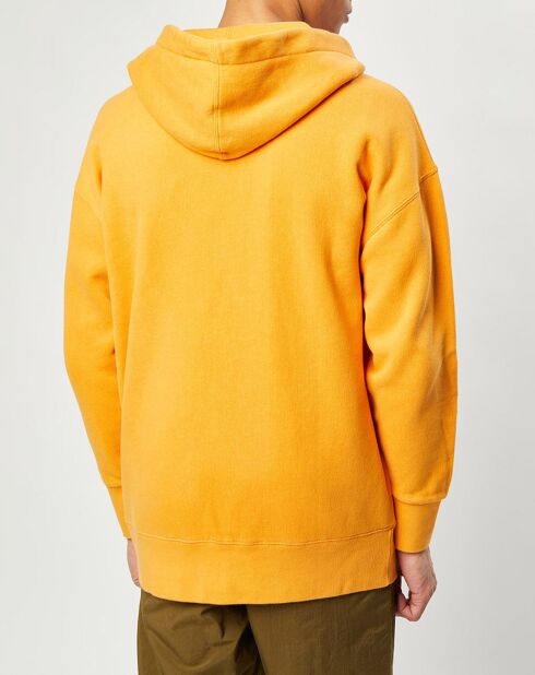 Sweat à capuche zippé Oversized orange