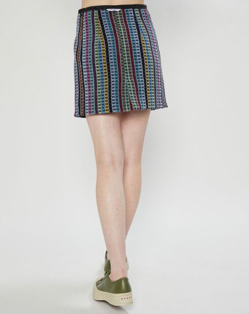 Mehrfarbiger Strickrock aus Frotteetüchern