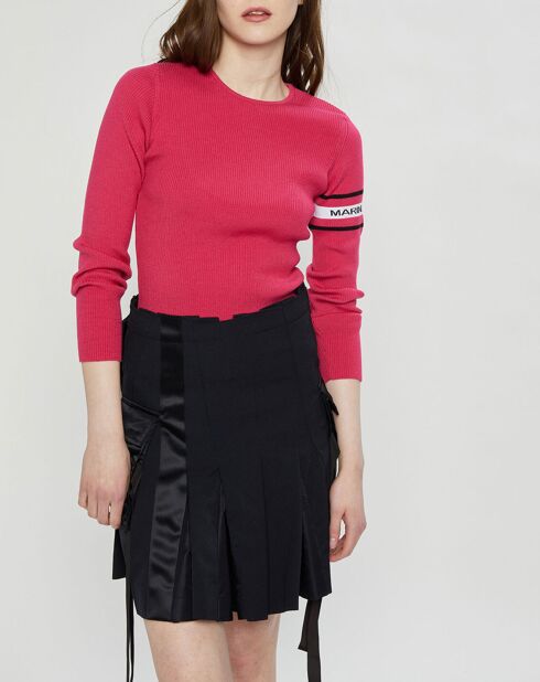 Jupe en Laine mélangée Twill Mix noire