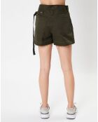 Jupe-short en jean kaki