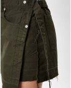 Jupe-short en jean kaki