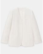 Veste blazer sans col blanche