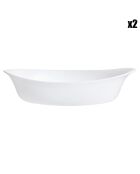 2 Plats de cuisson Smart Cuisine Carine blancs - 50cl