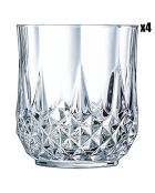 4 Verres bas Longchamp transparents - 32cl