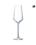 4 Flûtes à champagne Ultime transparentes - 21cl