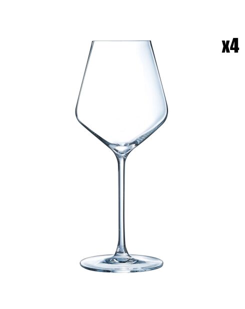 4 Verres à pied Ultime transparents - 28cl