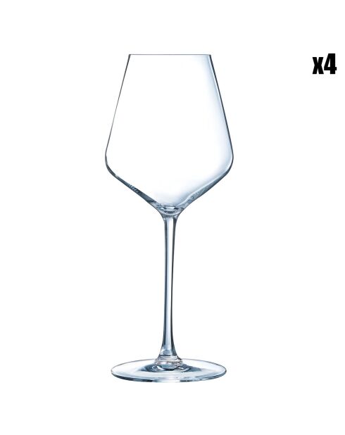 4 Verres à pied Ultime transparents - 38cl