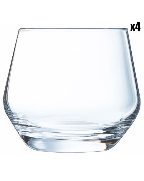 4 Verres bas Ultime transparents - 35cl