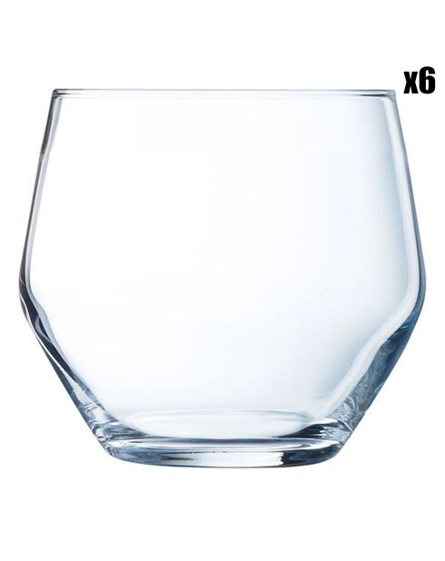 6 Verres bas Ultime Transparents - 33cl