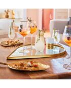 16 verres Ultime Bord transparent bord doré