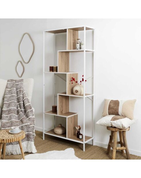 Etagère edison blanche - 80x30x180 cm