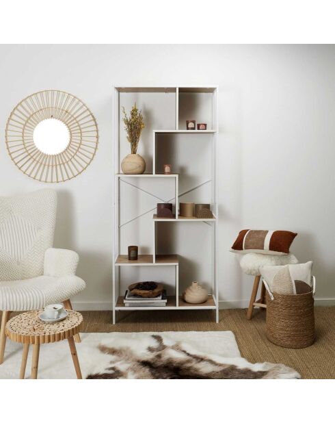 Etagère edison blanche - 80x30x180 cm