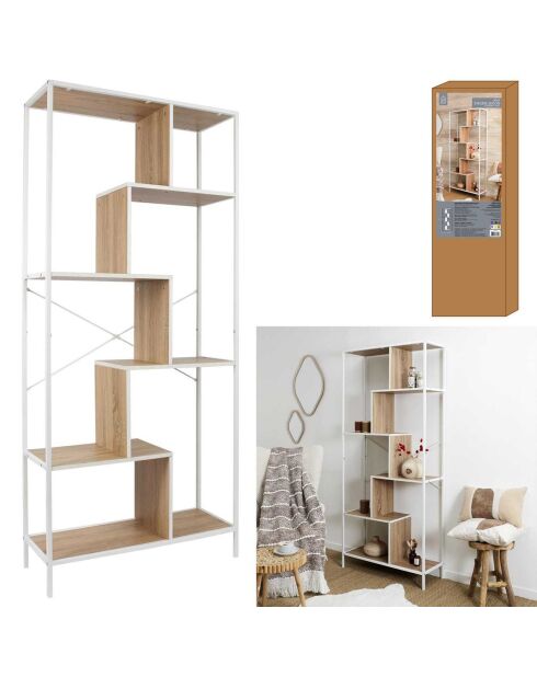 Etagère edison blanche - 80x30x180 cm