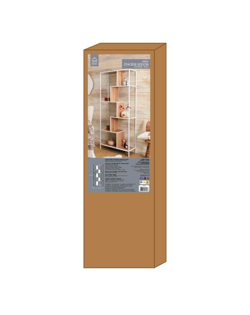 Etagère edison blanche - 80x30x180 cm