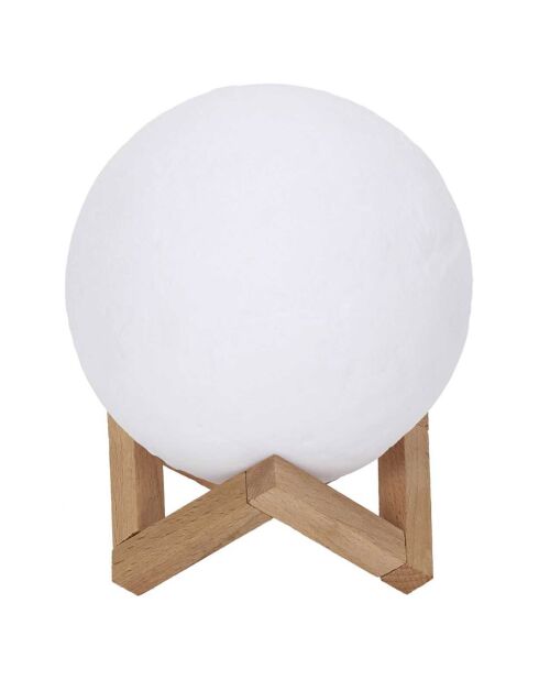 Lámpara táctil 3D redonda con forma de luna - D.15 cm
