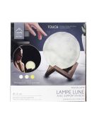 Lámpara táctil 3D redonda con forma de luna - D.15 cm