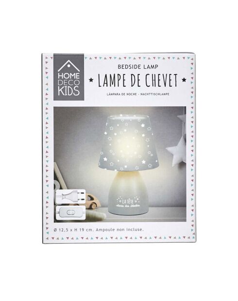 Lampe de chevet grise