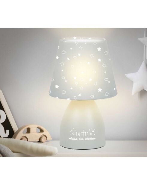 Lampe de chevet grise
