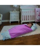 Sac de couchage convertible licorne blanc/rose - 130x50 cm