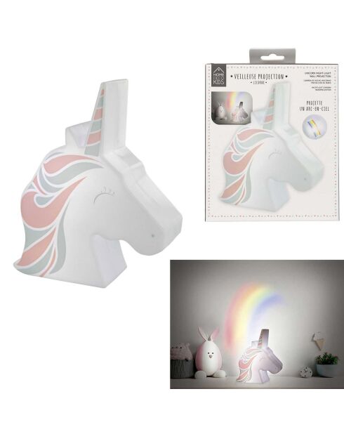 Veilleuse licorne projection murale