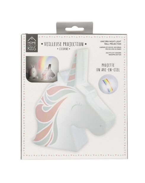 Veilleuse licorne projection murale