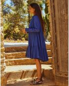 Robe mi-longue Kali bleue