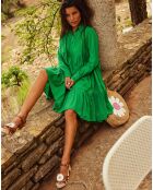 Robe mi-longue Kali verte