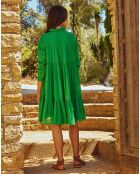 Robe mi-longue Kali verte