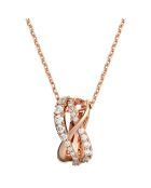 Collier Twist doré rose