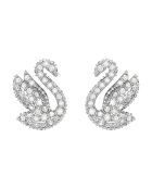 Boucles d'oreilles Iconic Swan argentées