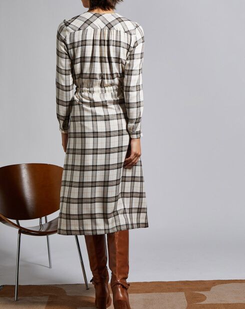 Gloria zandkleurige hemdjurk